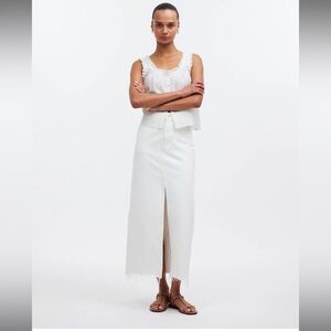 Madewell The Rilee Denim Midi Skirt sz 30 NQ802